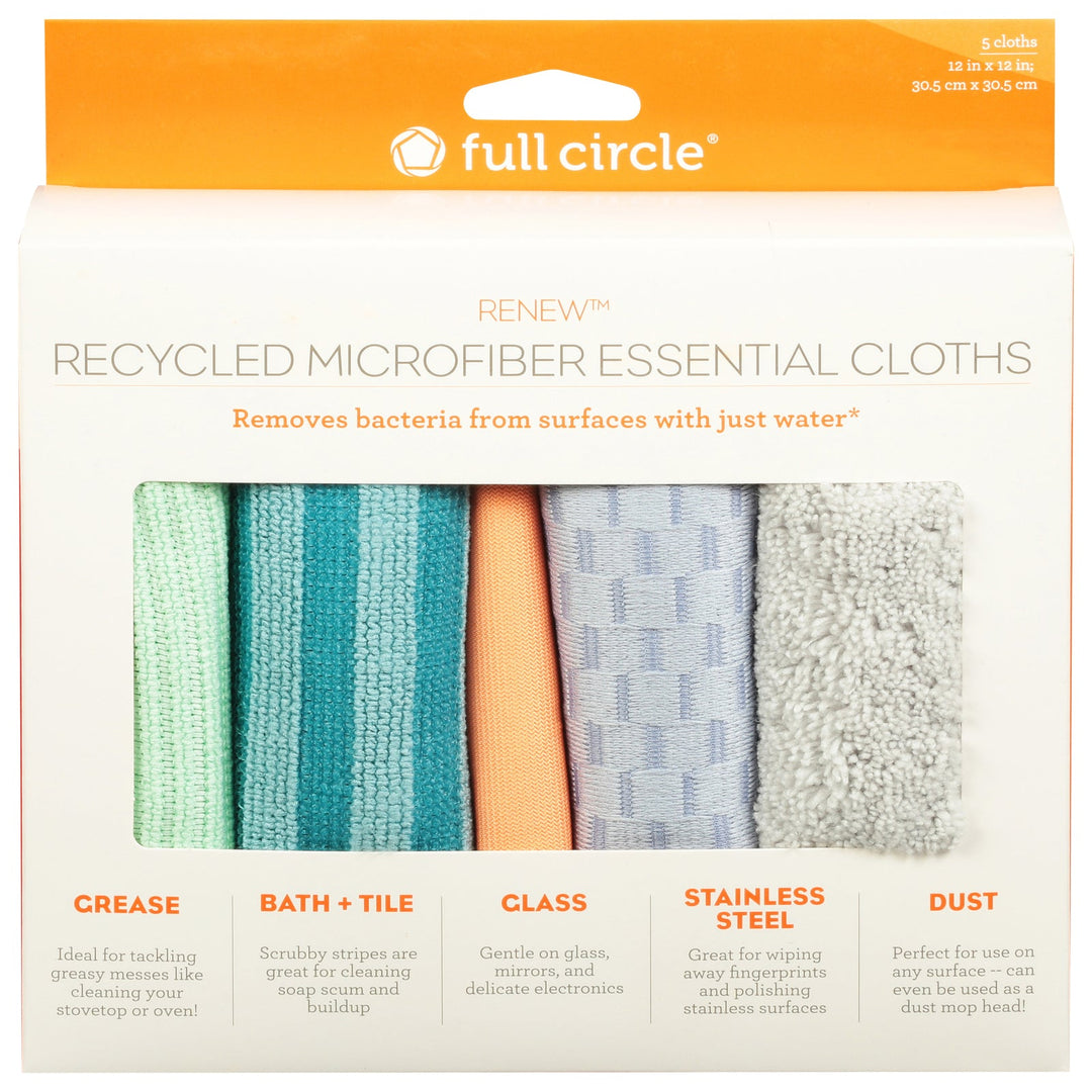 Full Circle Home - Cloths Microfiber - Case Of 6 - 5 Ct - Maras Green
