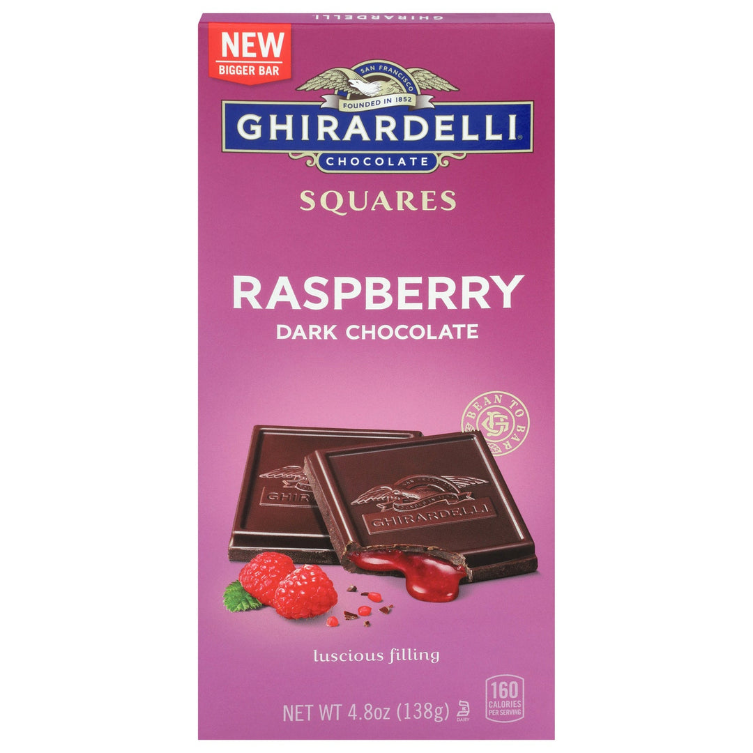 Ghirardelli - Bar Dark Chocolate Raspberry - Case Of 10 - 4.8 Oz - Maras Green