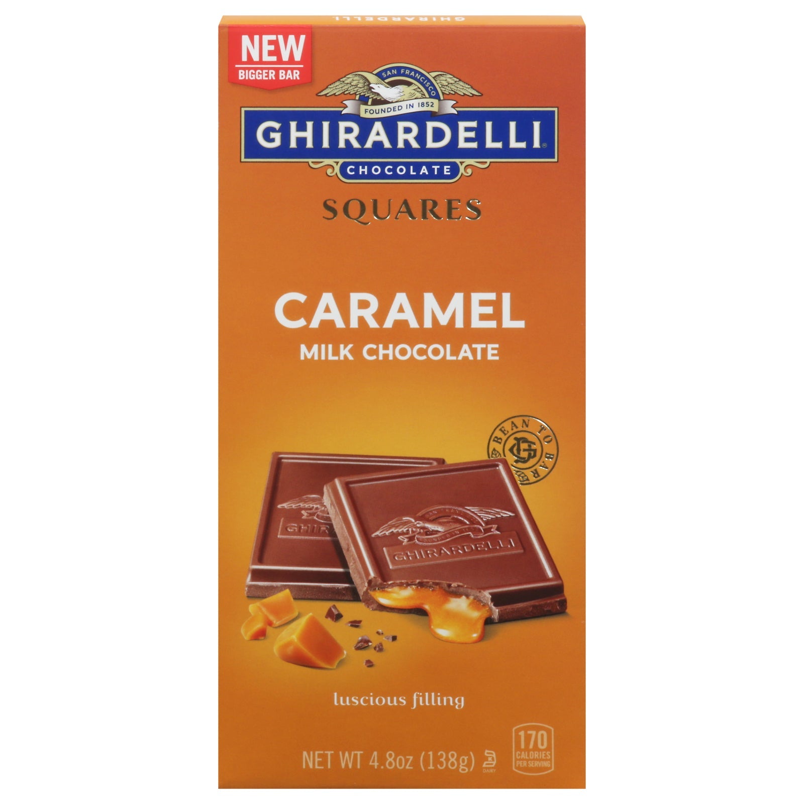 Ghirardelli - Bar Milk Chocolate Caramel - Case Of 10 - 4.8 Oz - Maras Green