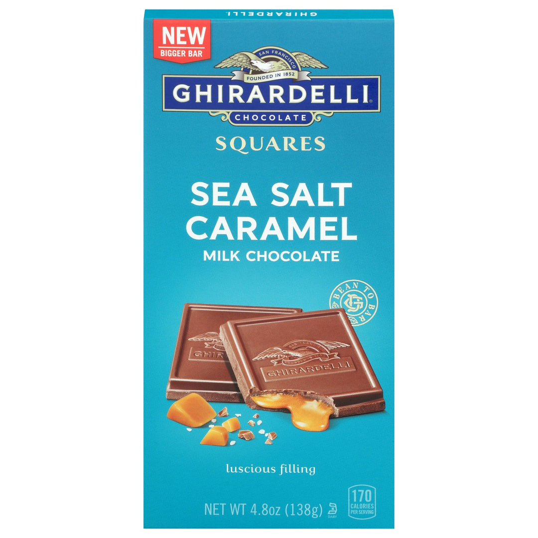 Ghirardelli - Bar Milk Chocolate Sea Salt Caramel - Case Of 10 - 4.8 Oz - Maras Green