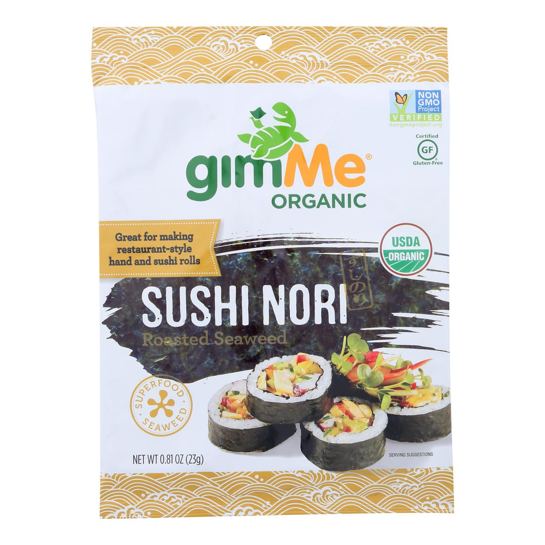Gimme Seaweed Snacks 100% Organic Roasted Seaweed Sushi Nori - Wrap N&