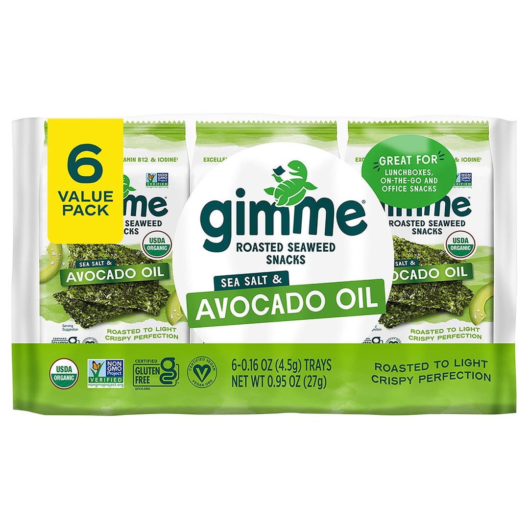 Gimme Seaweed Snacks - Sweed Slt/avo Snack - Case Of 8 - 6/.16 Oz - Maras Green