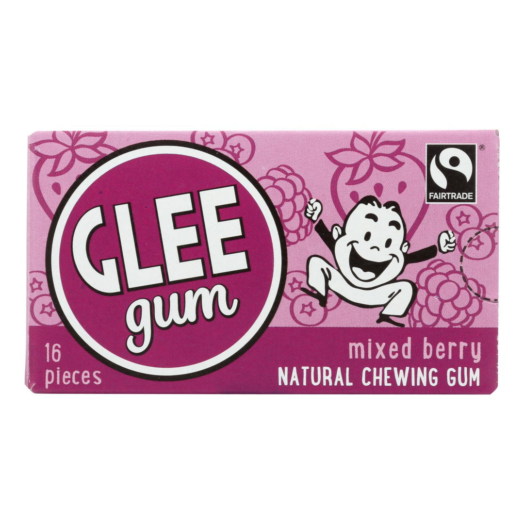 Glee Gum Chewing Gum - Triple Berry - Case Of 12 - 16 Pieces - Maras Green