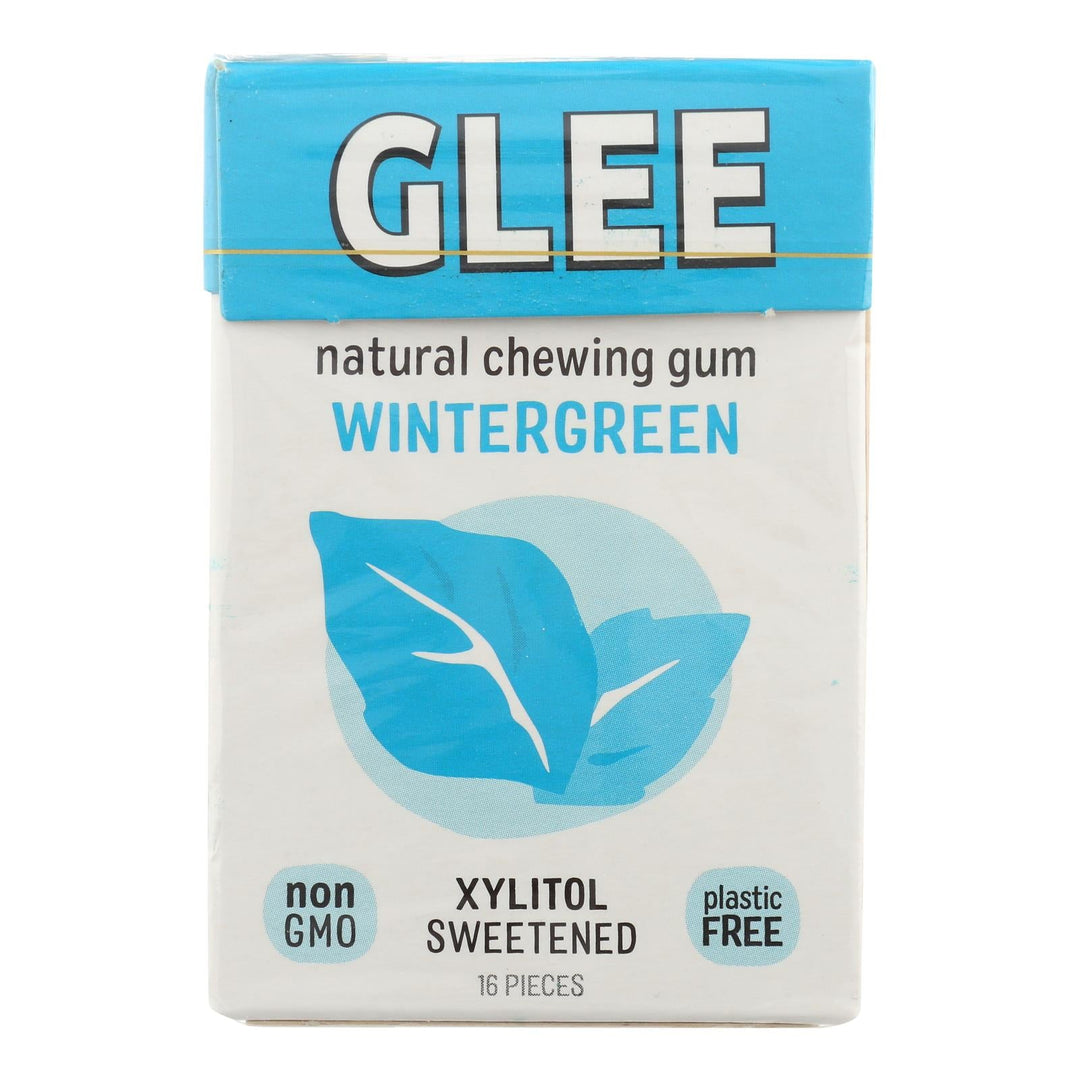 Glee Gum Sugar - free Gum - Wintergreen - Case Of 12 - 16 Pc - Maras Green