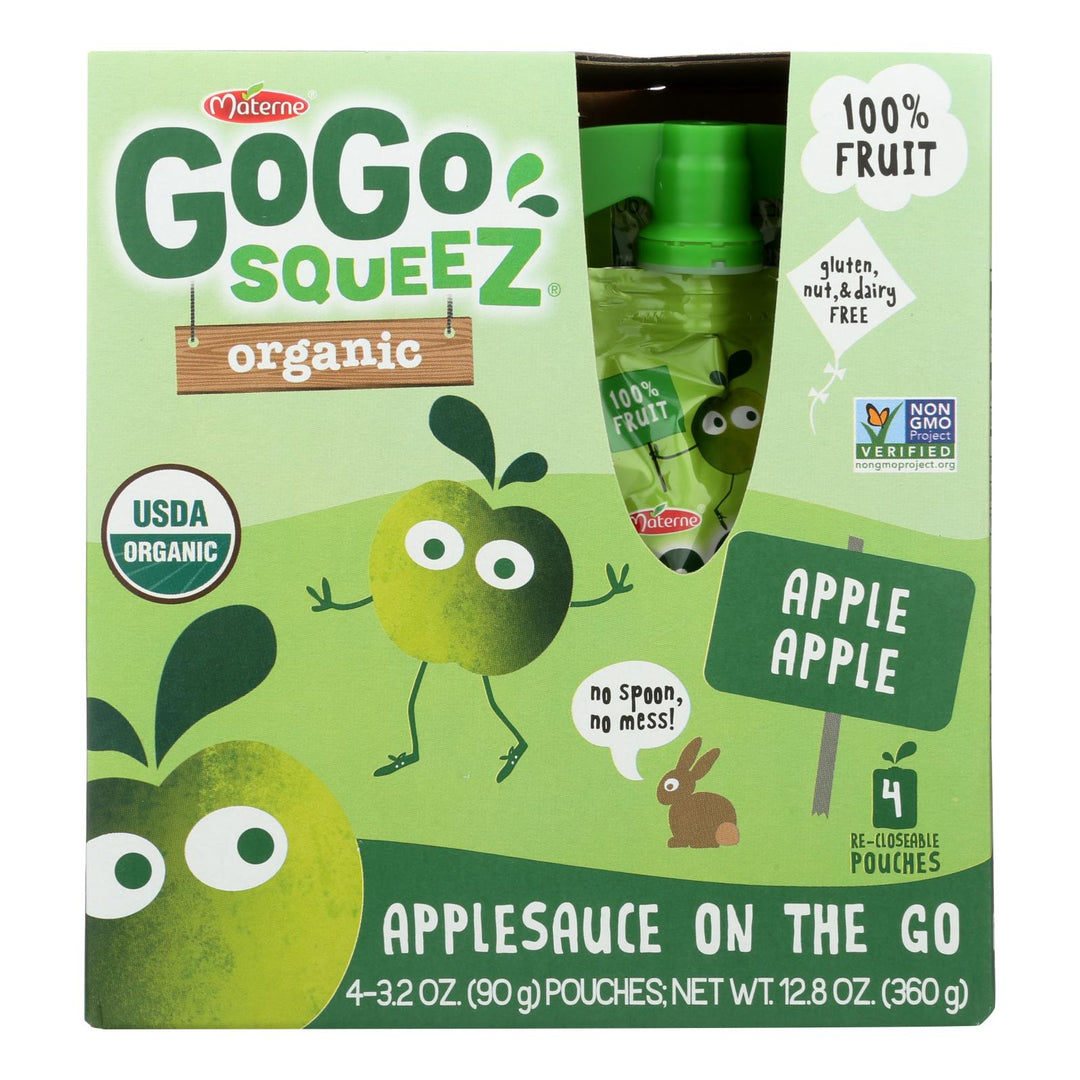Gogo Squeeze Sauce - Apple - Case Of 12 - 3.2 Oz. - Maras Green