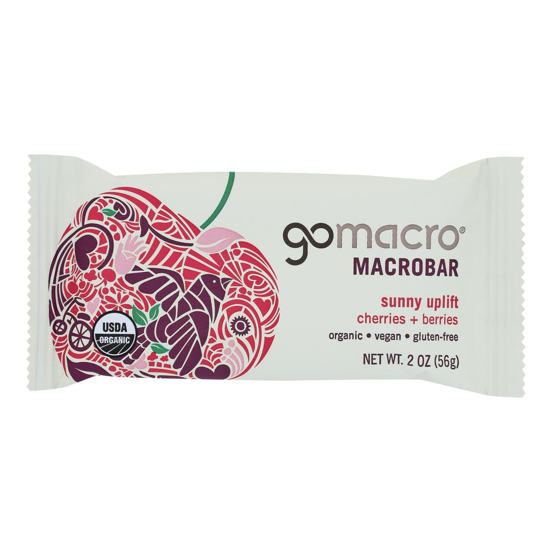 Gomacro Organic Macrobar - Cherries And Berries - 2 Oz Bars - Case Of 12 - Maras Green