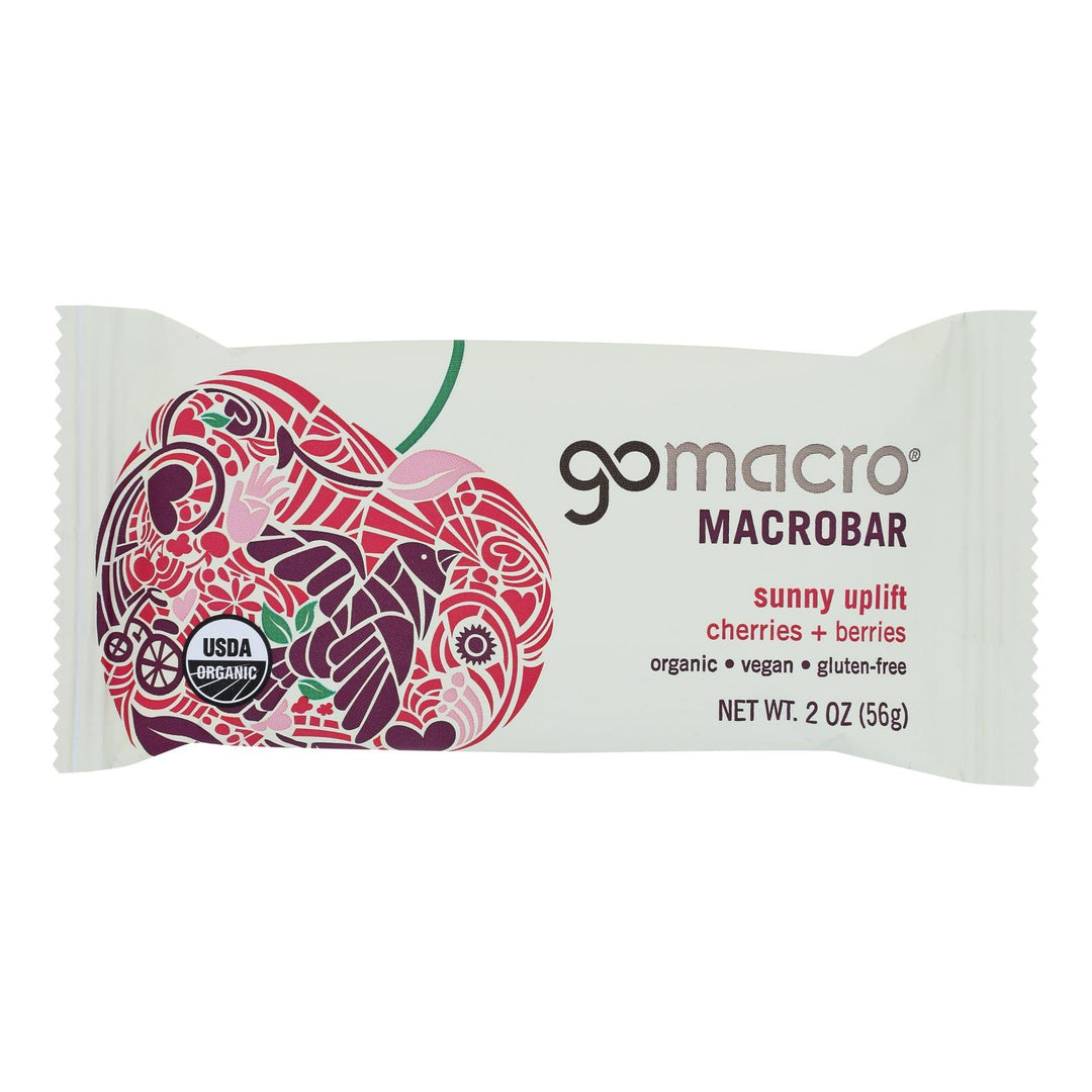 Gomacro Organic Macrobar - Cherries And Berries - 2 Oz Bars - Case Of 12 - Maras Green