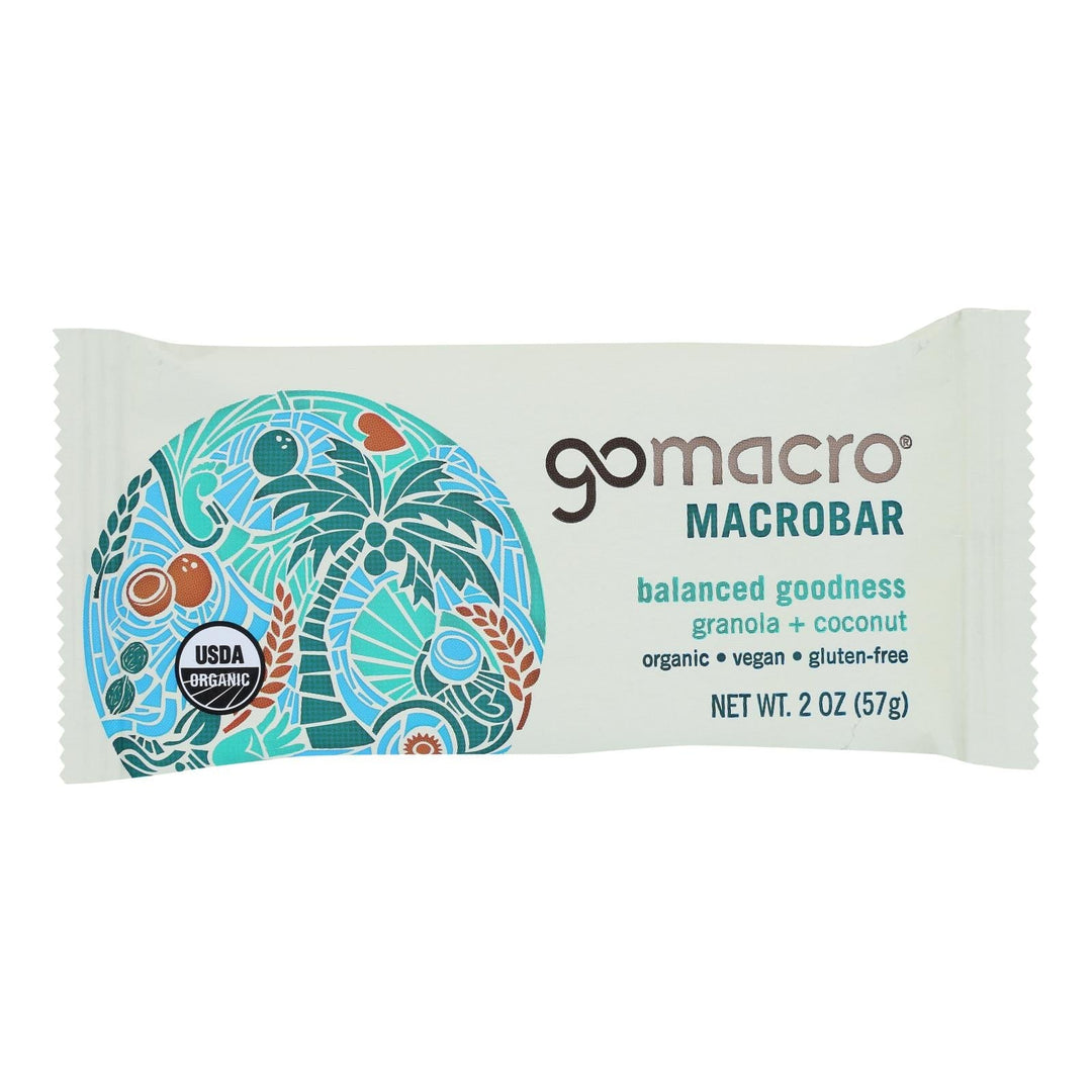 Gomacro Organic Macrobar - Granola With Coconut - 2 Oz Bars - Case Of 12 - Maras Green