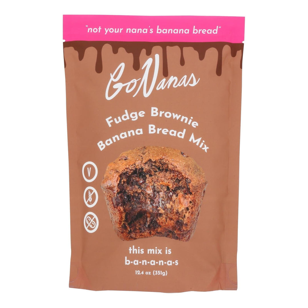Gonanas - Mixed Banana Bread Fudge Brownie - Case Of 6 - 12.4 Ounces - Maras Green