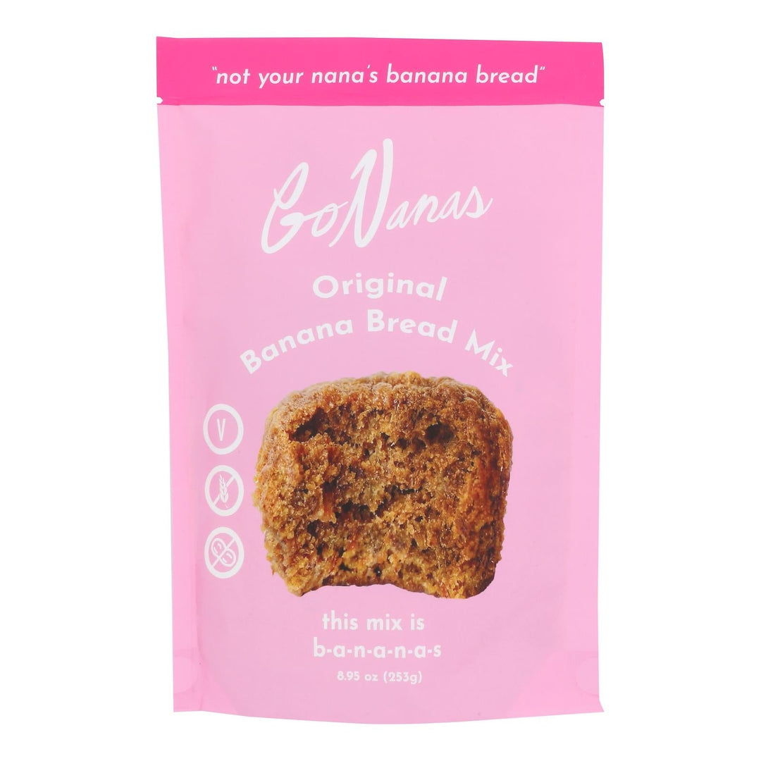 Gonanas - Mixed Banana Bread Original - Case Of 6 - 8.95 Ounces - Maras Green