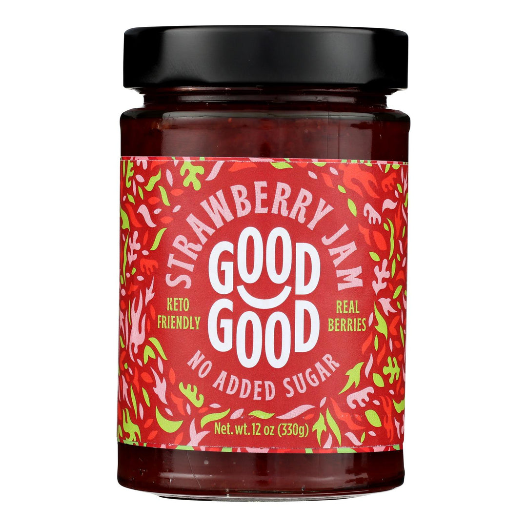 Good Good - Jam Strawberry No Sugar - Case Of 6 - 12 Oz - Maras Green