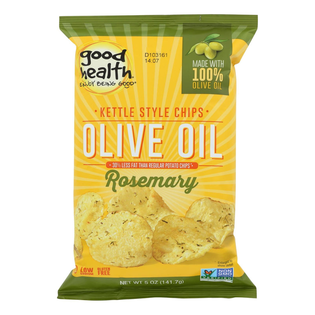 Good Health Kettle Chips - Olive Oil Rosemary - Case Of 12 - 5 Oz. - Maras Green