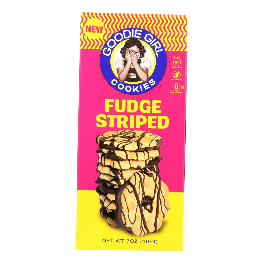 Goodie Girl Cookies - Cookies - Fudge Striped - Case Of 6 - 7 Oz. - Maras Green