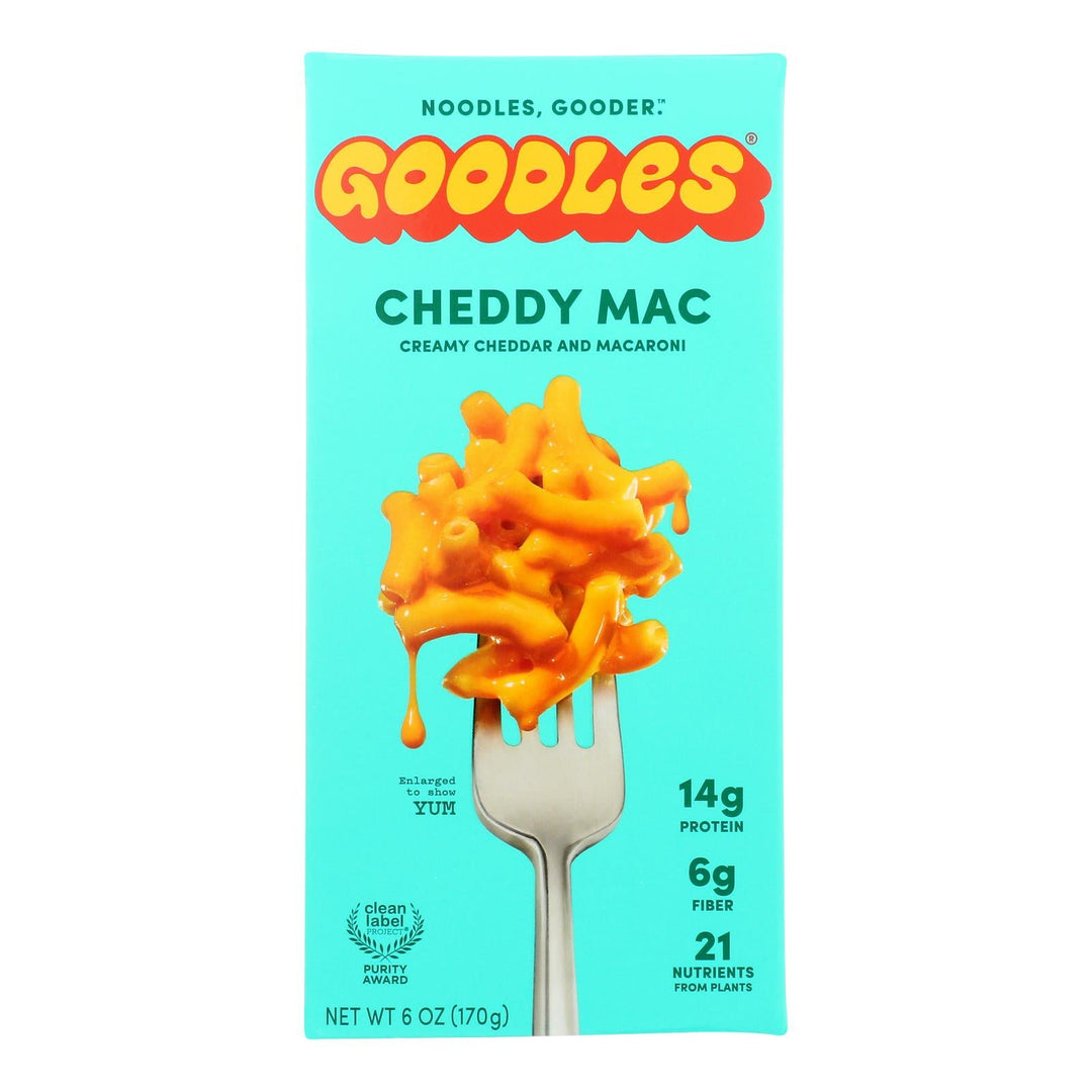 Goodles - Mac & Cheese Cheddy Mac - Case Of 12 - 6 Oz - Maras Green