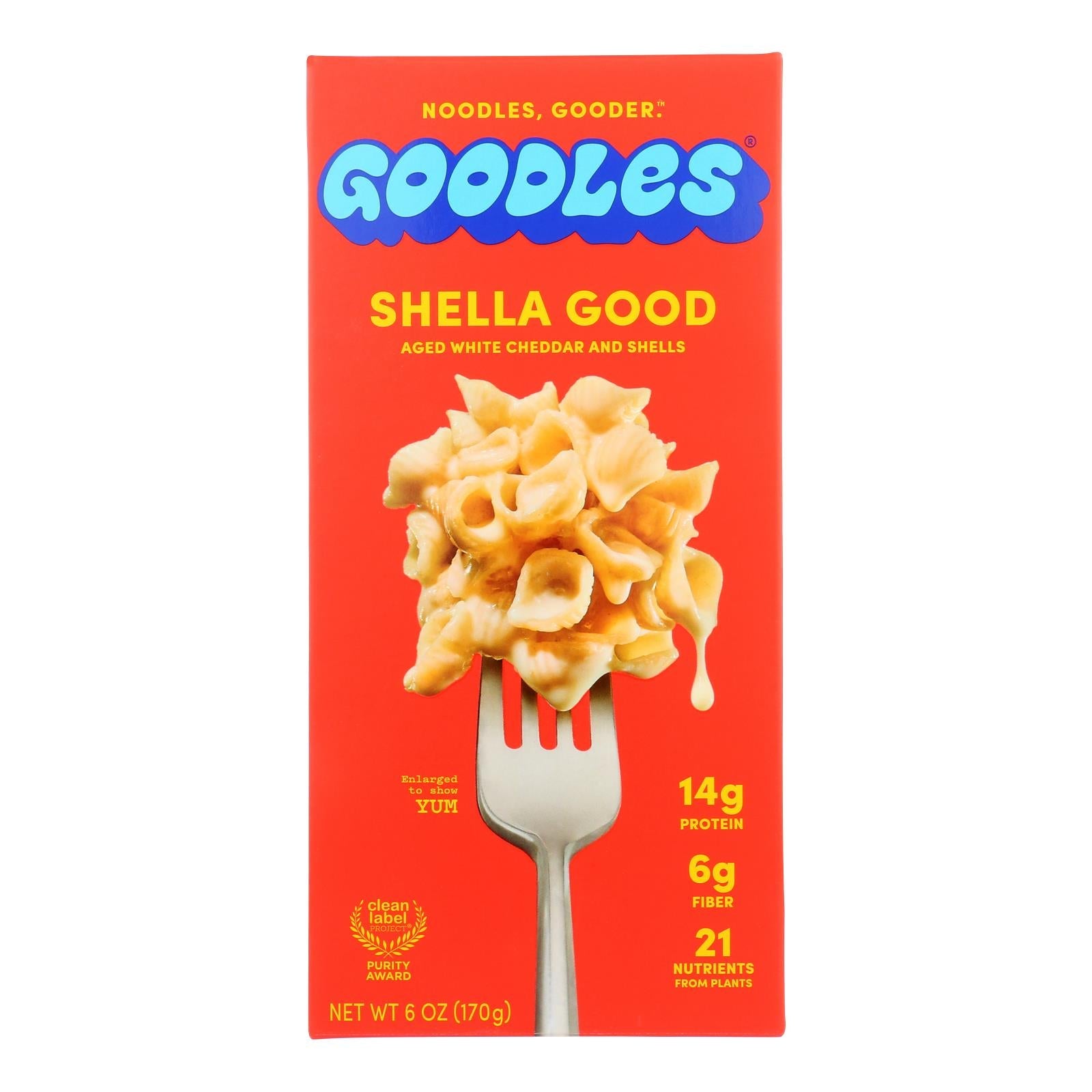 Goodles - Mac & Cheese Shella Good - Case Of 12 - 6 Oz - Maras Green