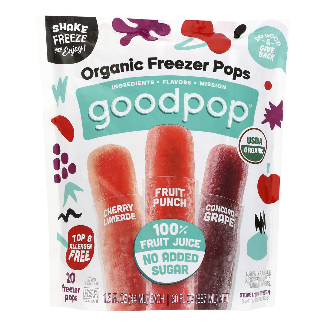 Goodpop - Freezer Pops Variety - Case Of 6 - 20/1.5 Z - Maras Green