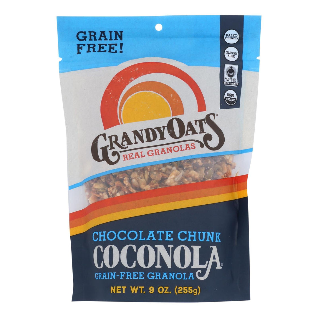 Grandy Oats Organic Granola - Chocolate Chunk Coconola - Case Of 6 - 9 Oz - Maras Green