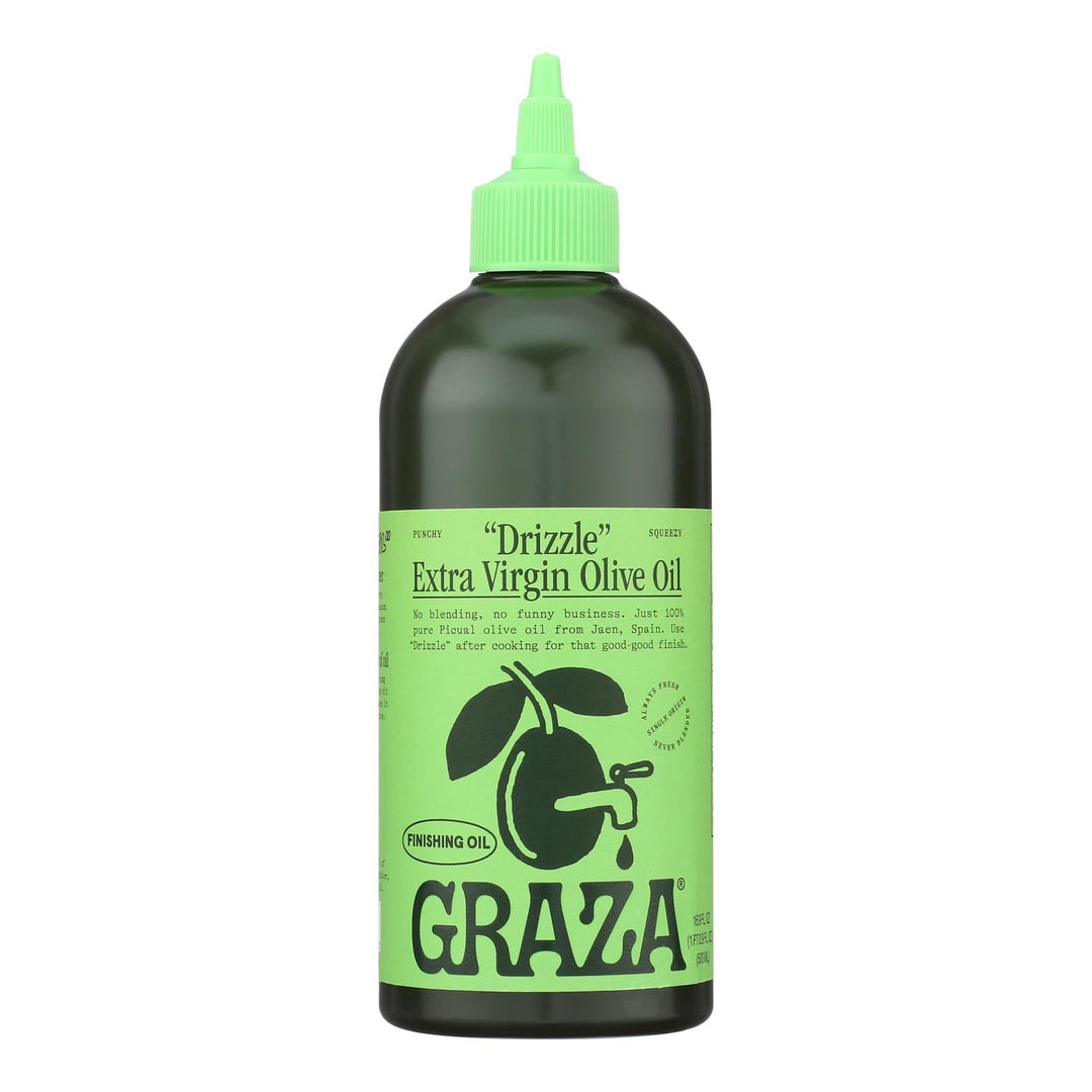 Graza - Oil Drizzle Squeeze Extra Virgin Olive Oil - Case Of 6 - 16.9 Fluid Ounces - Maras Green