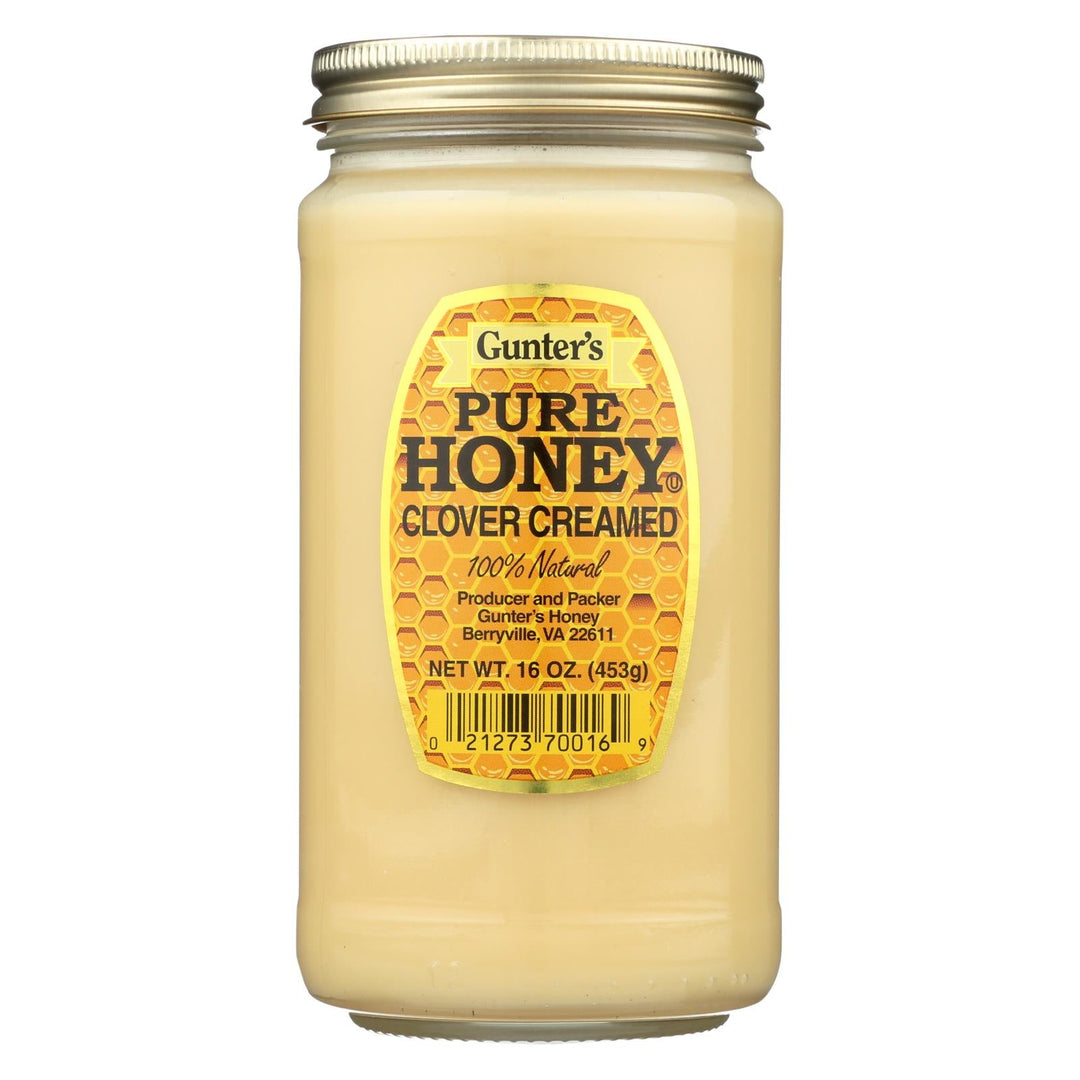 Gunter Pure Clover Creamed Honey - Case Of 12 - 16 Oz. - Maras Green