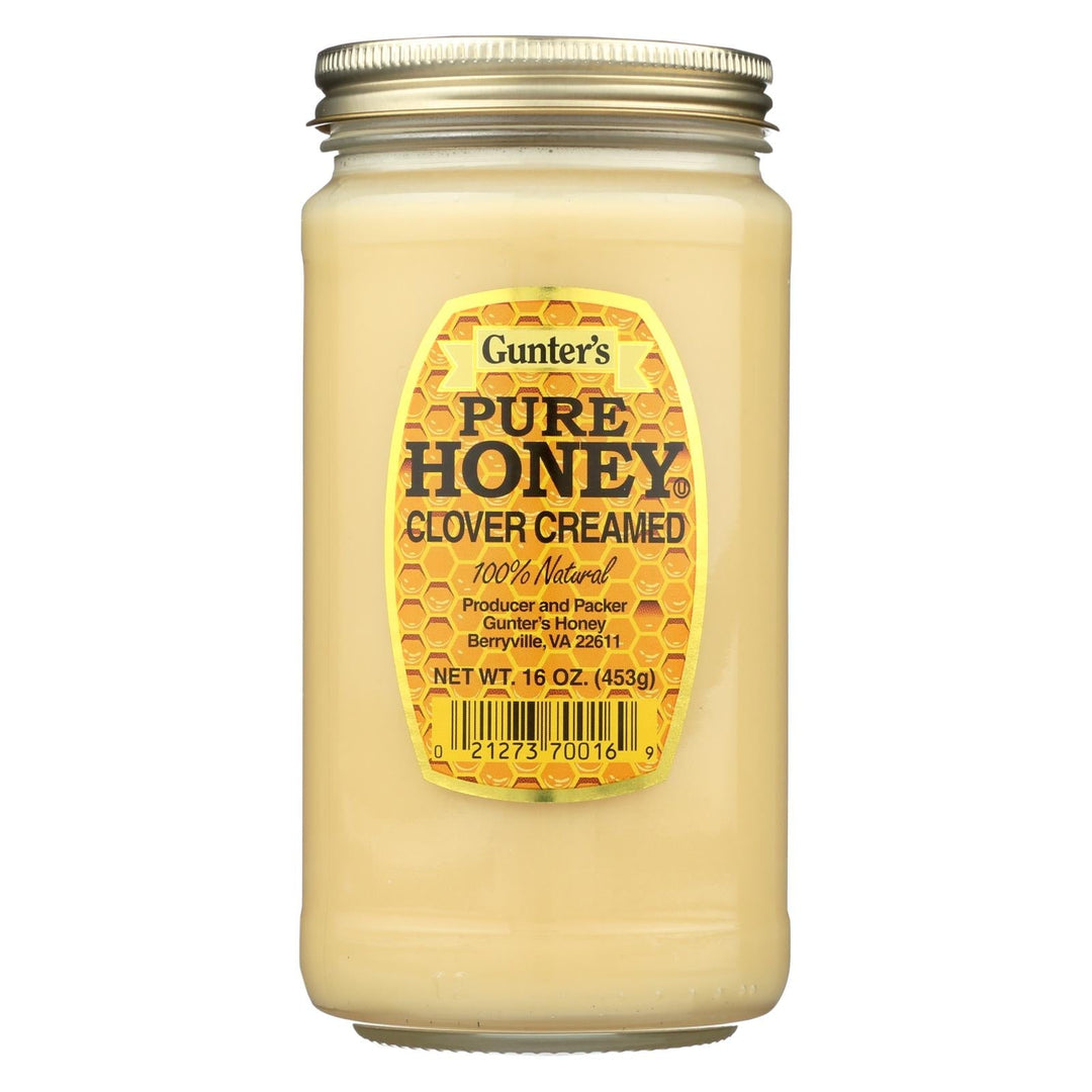 Gunter Pure Clover Creamed Honey - Case Of 12 - 16 Oz. - Maras Green
