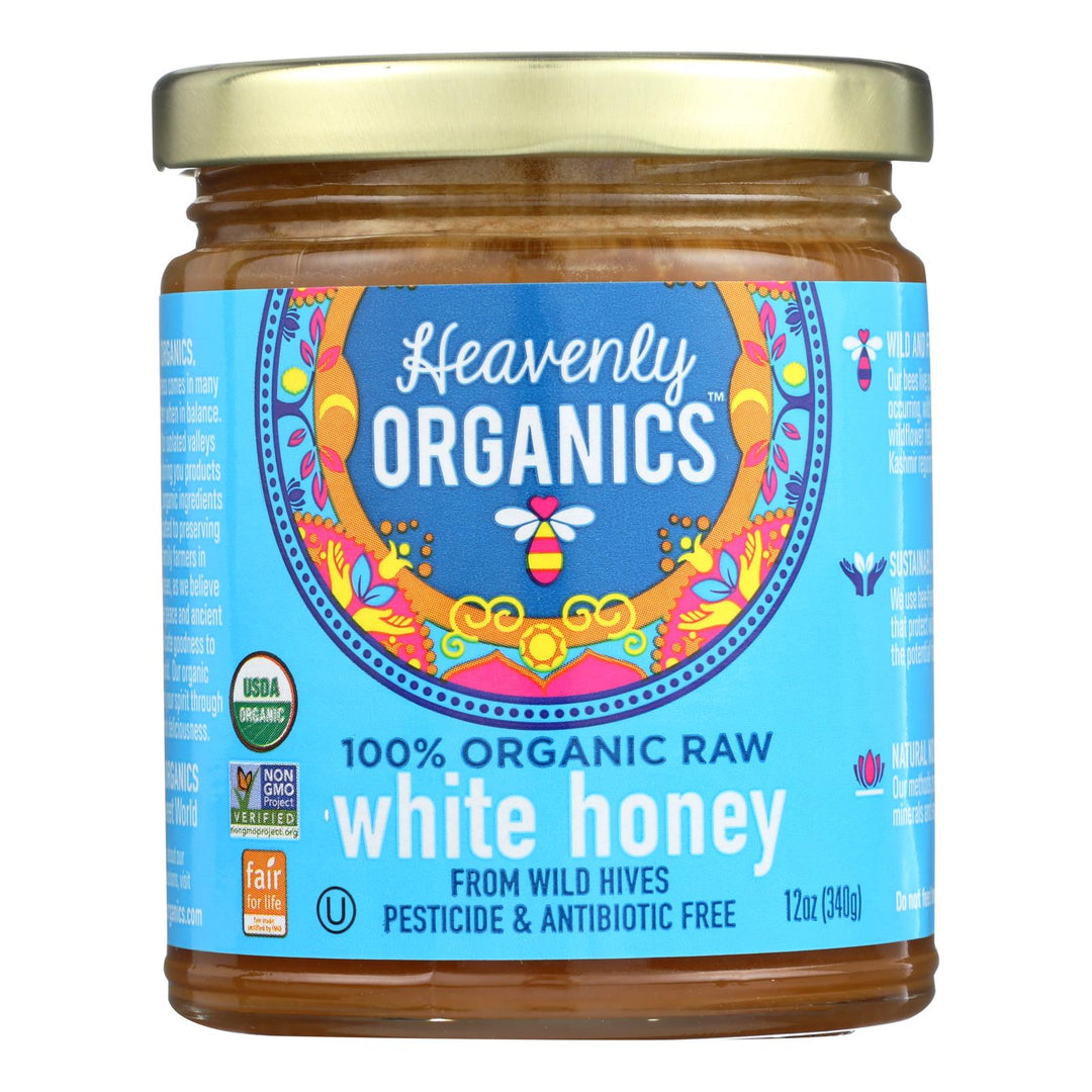 Heavenly Organics Organic Honey - White Raw - Case Of 6 - 12 Oz. - Maras Green