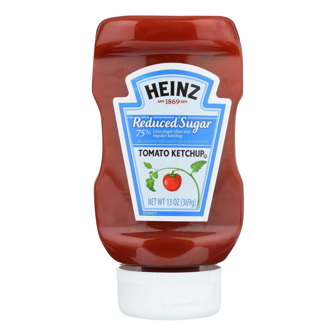 Heinz Ketchup, Reduced Sugar - Case Of 6 - 13 Oz - Maras Green