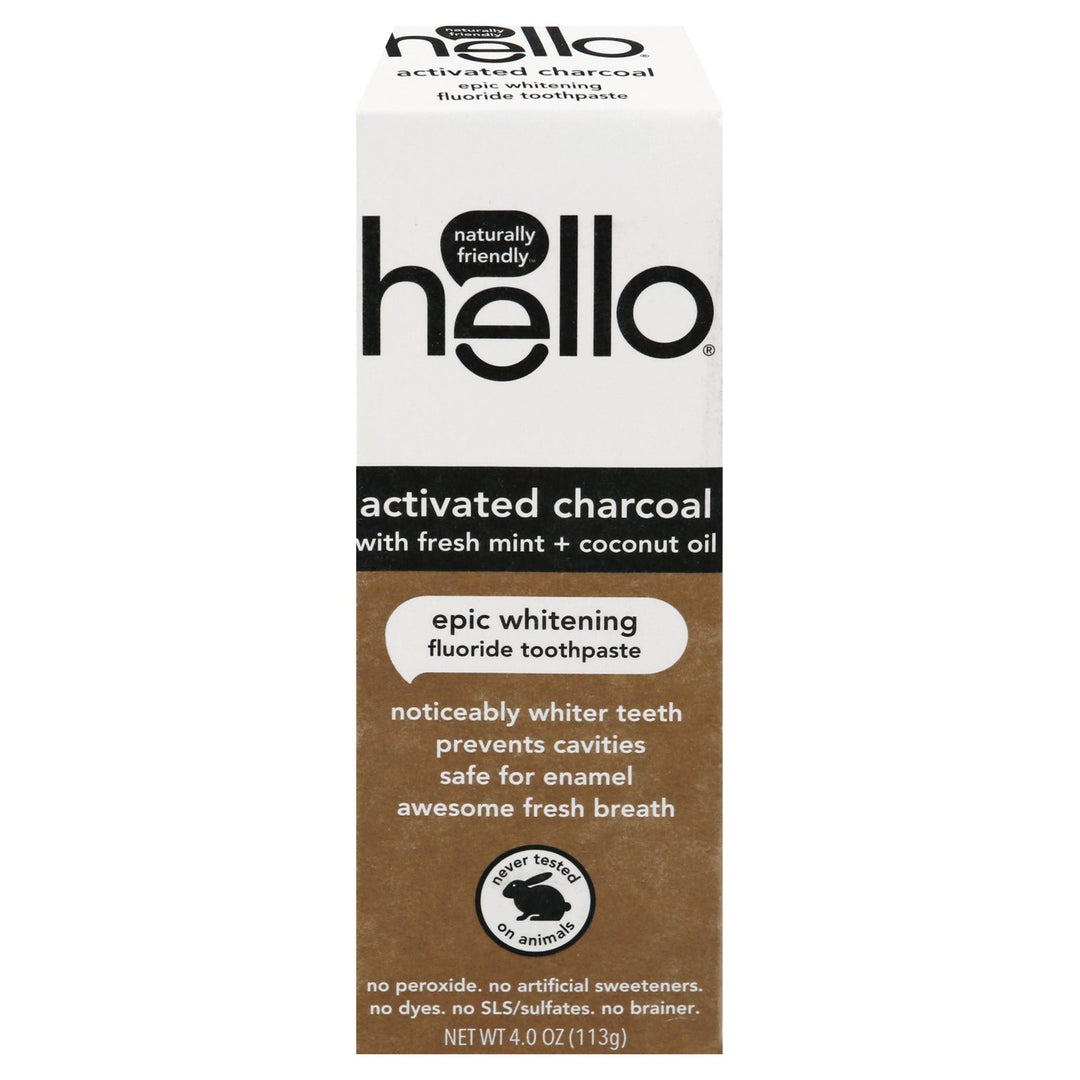 Hello Products Llc - Tpst Actvt Char Whtning - Case Of 6 - 4 Oz - Maras Green