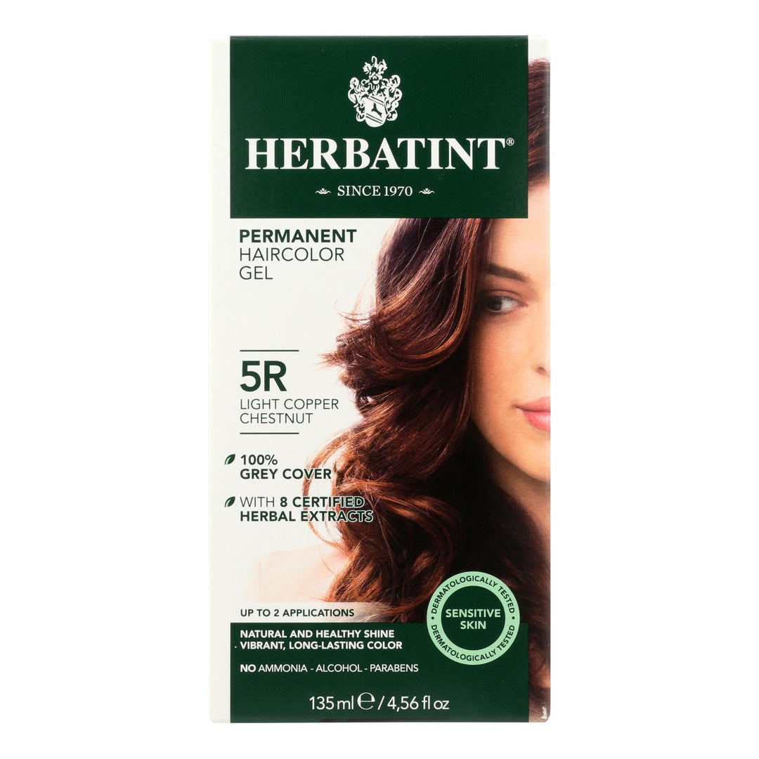 Herbatint Permanent Herbal Haircolour Gel 5r Light Copper Chestnut - 135 Ml - Maras Green