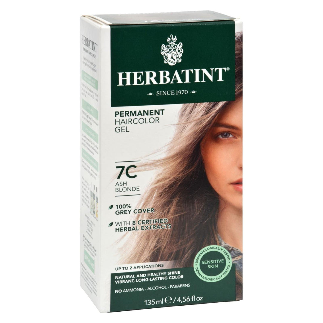 Herbatint Permanent Herbal Haircolour Gel 7c Ash Blonde - 135 Ml - Maras Green