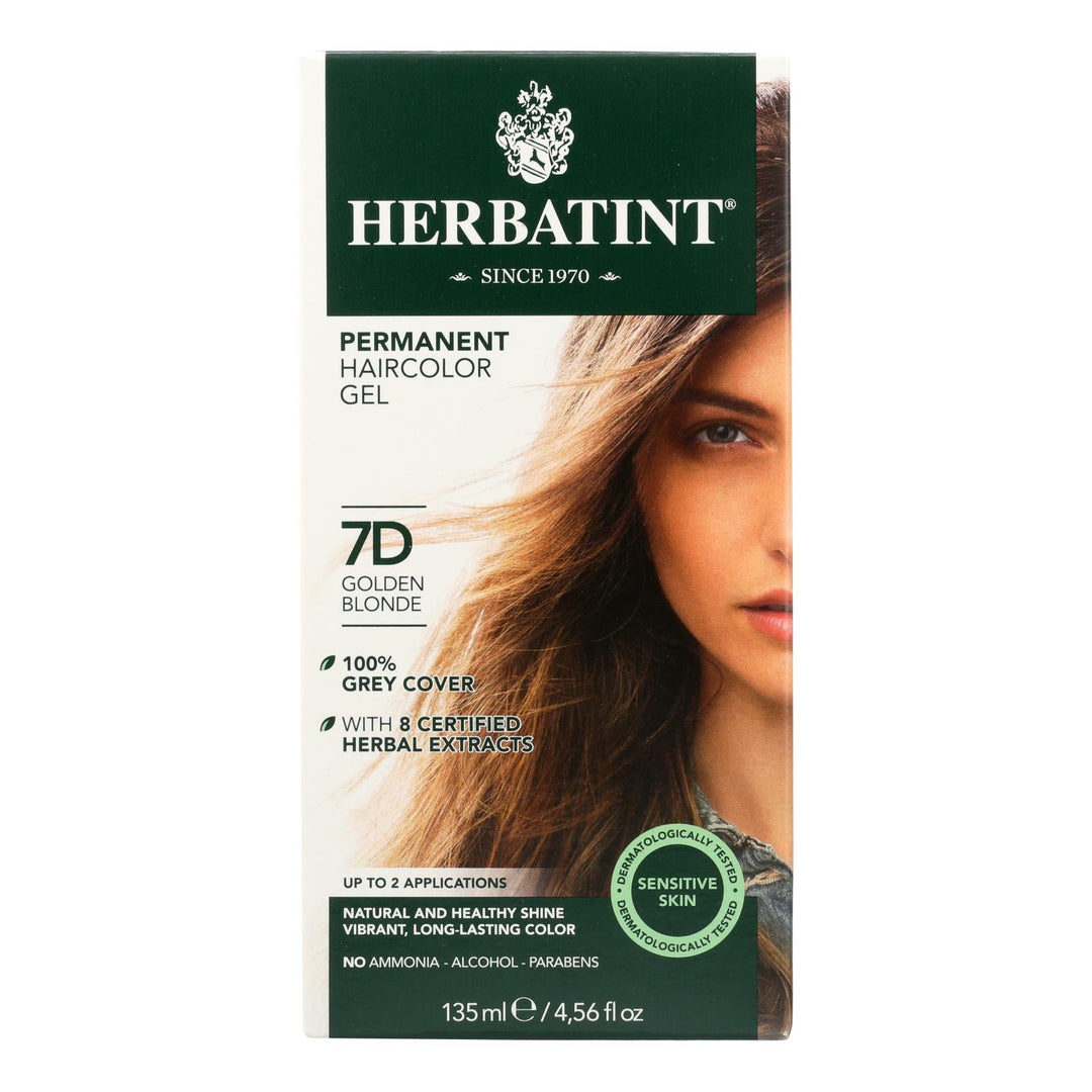 Herbatint Permanent Herbal Haircolour Gel 7d Golden Blonde - 135 Ml - Maras Green