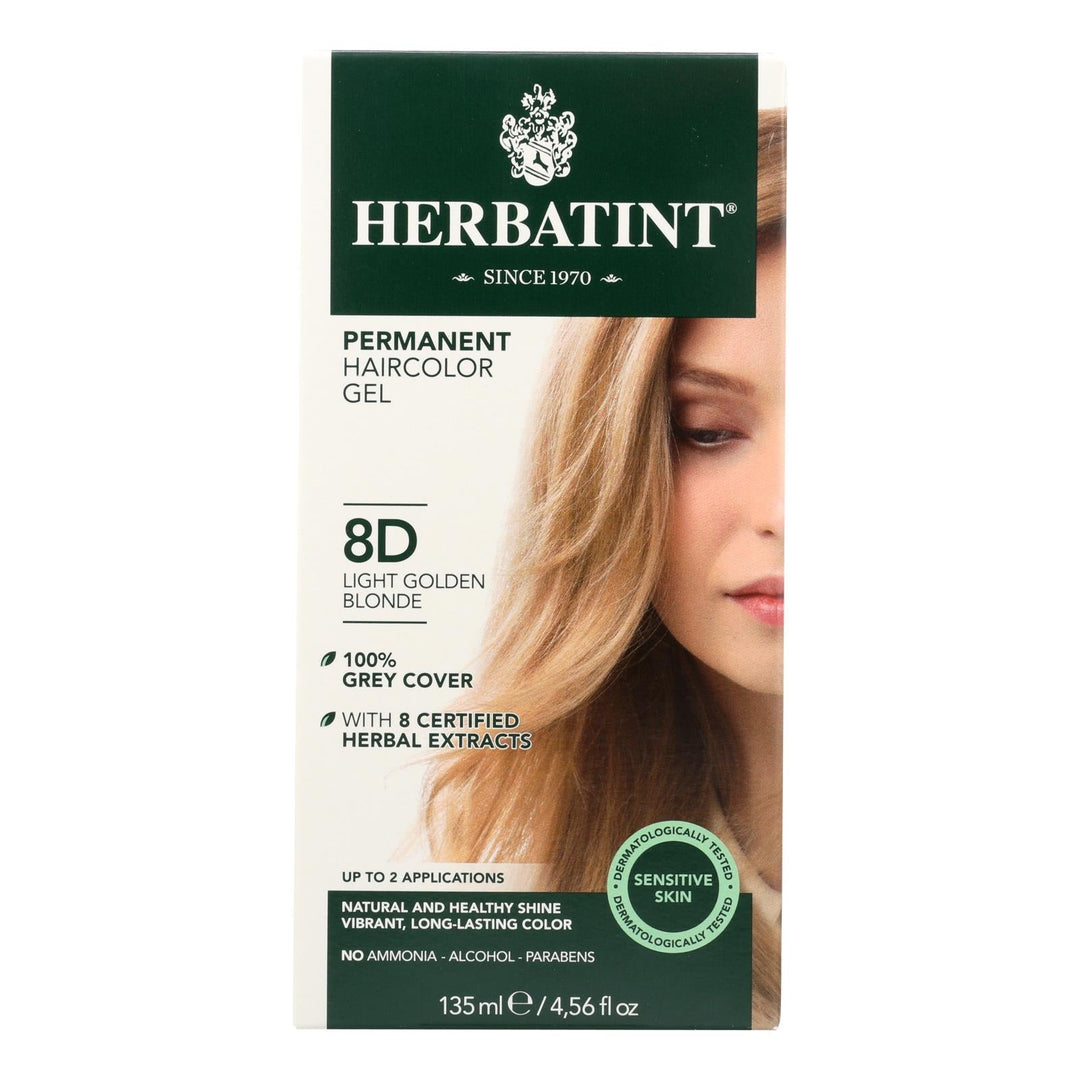 Herbatint Permanent Herbal Haircolour Gel 8d Light Golden Blonde - 135 Ml - Maras Green