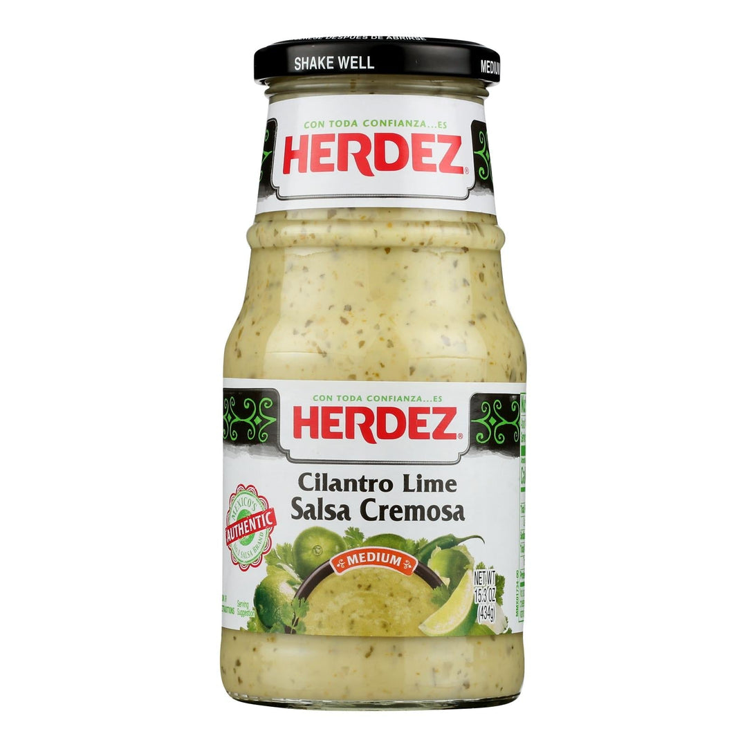Herdez - Salsa Lime Cilantro Cream - Case Of 6 - 15.3 Oz - Maras Green
