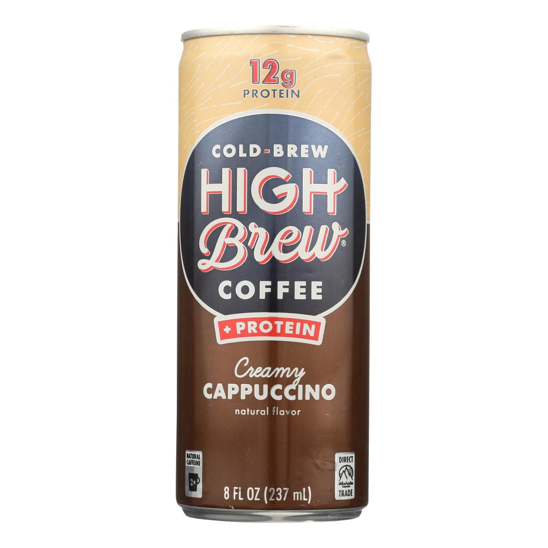 High Brew Coffee Cold Brew Coffee - Creamy Cappuccino - Case Of 12 - 8 Fl Oz - Maras Green