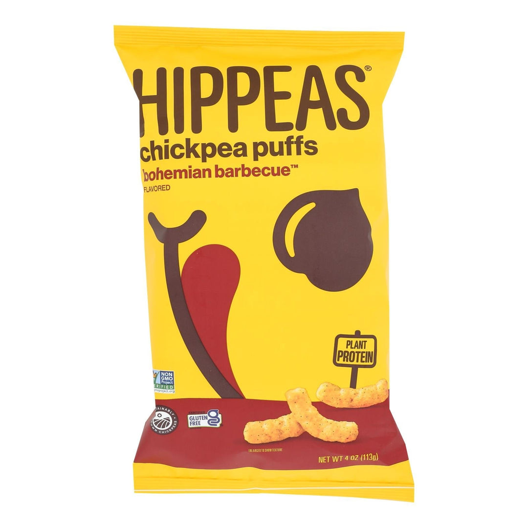 Hippeas - Chickpea Puff Bohemian Barbecue - Case Of 12 - 4 Ounce - Maras Green