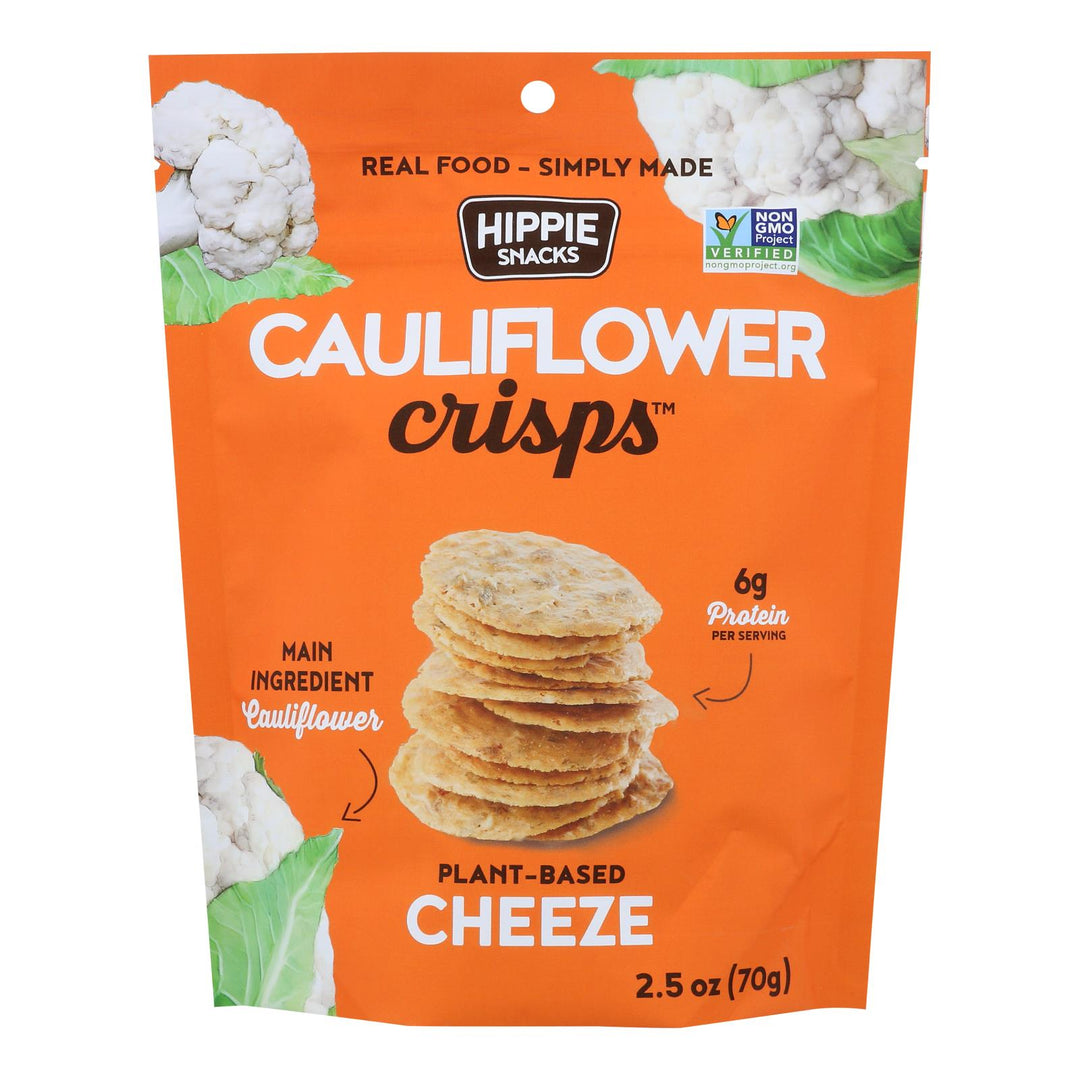 Hippie Snacks - Cauliflower Crisp Cheeze - Case Of 8 - 2.5 Oz - Maras Green