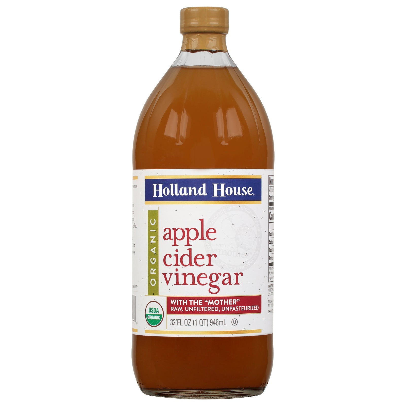 Holland House - Vinegar Apple Cider - Case Of 6 - 32 Oz - Maras Green