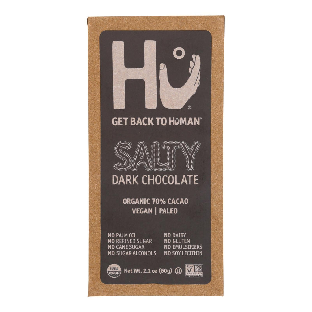Hu - Dark Chocolate Bar Salty - Case Of 12 - 2.1 Oz - Maras Green