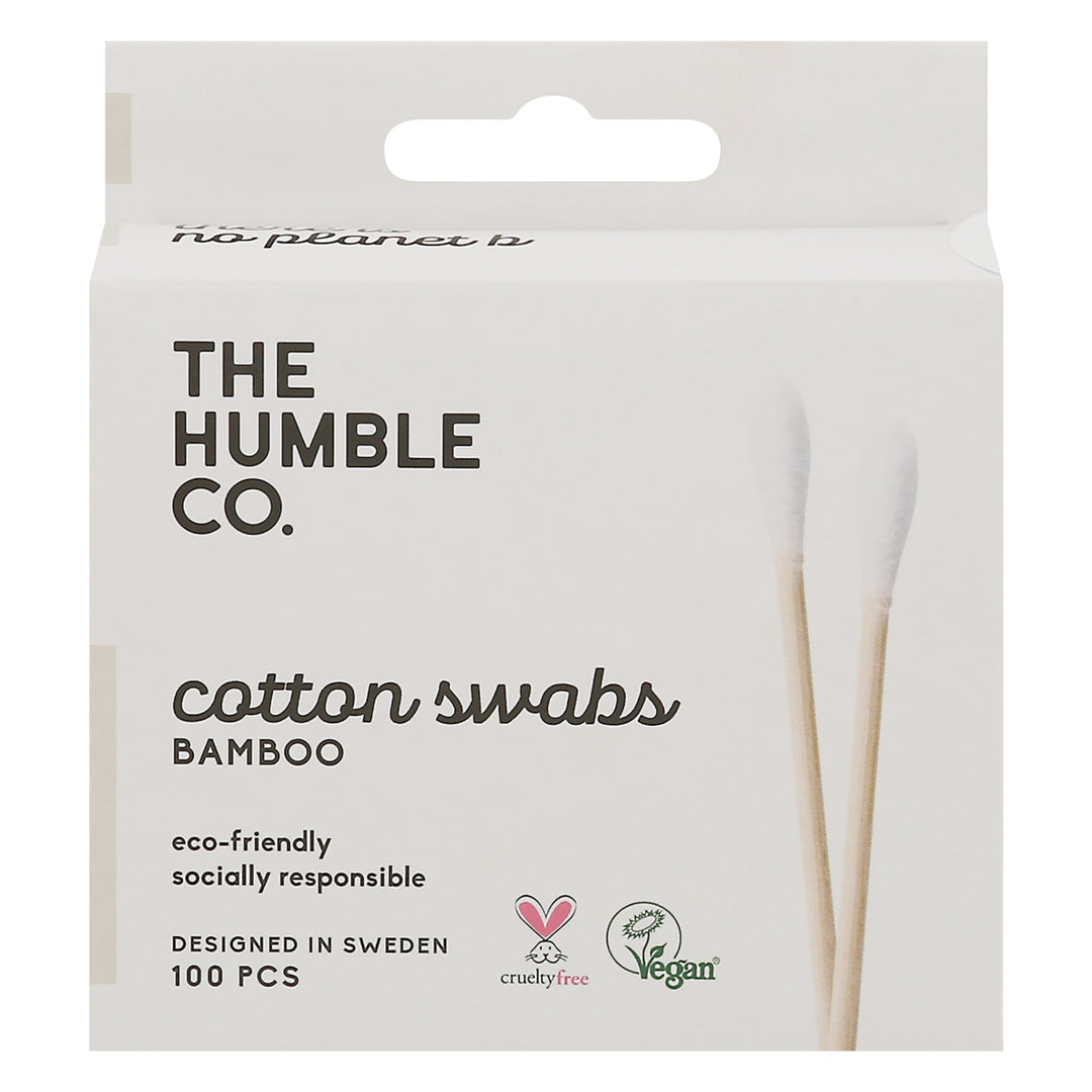 Humble Co - Bamboo Cotton Swabs - Case Of 10 - 100 Ct - Maras Green