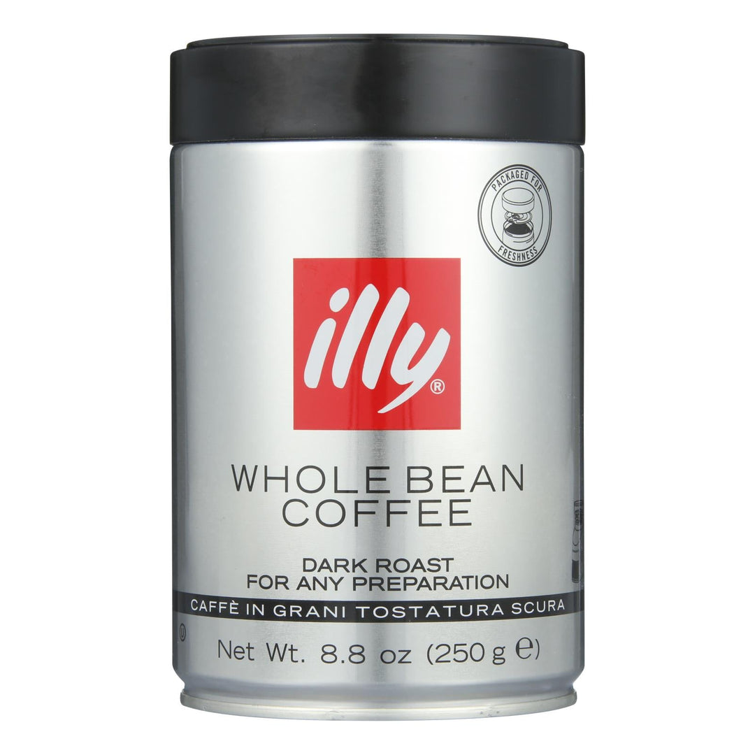 Illy Caffe Coffee Coffee - Whole Bean - Dark Roast - 8.8 Oz - Case Of 6 - Maras Green