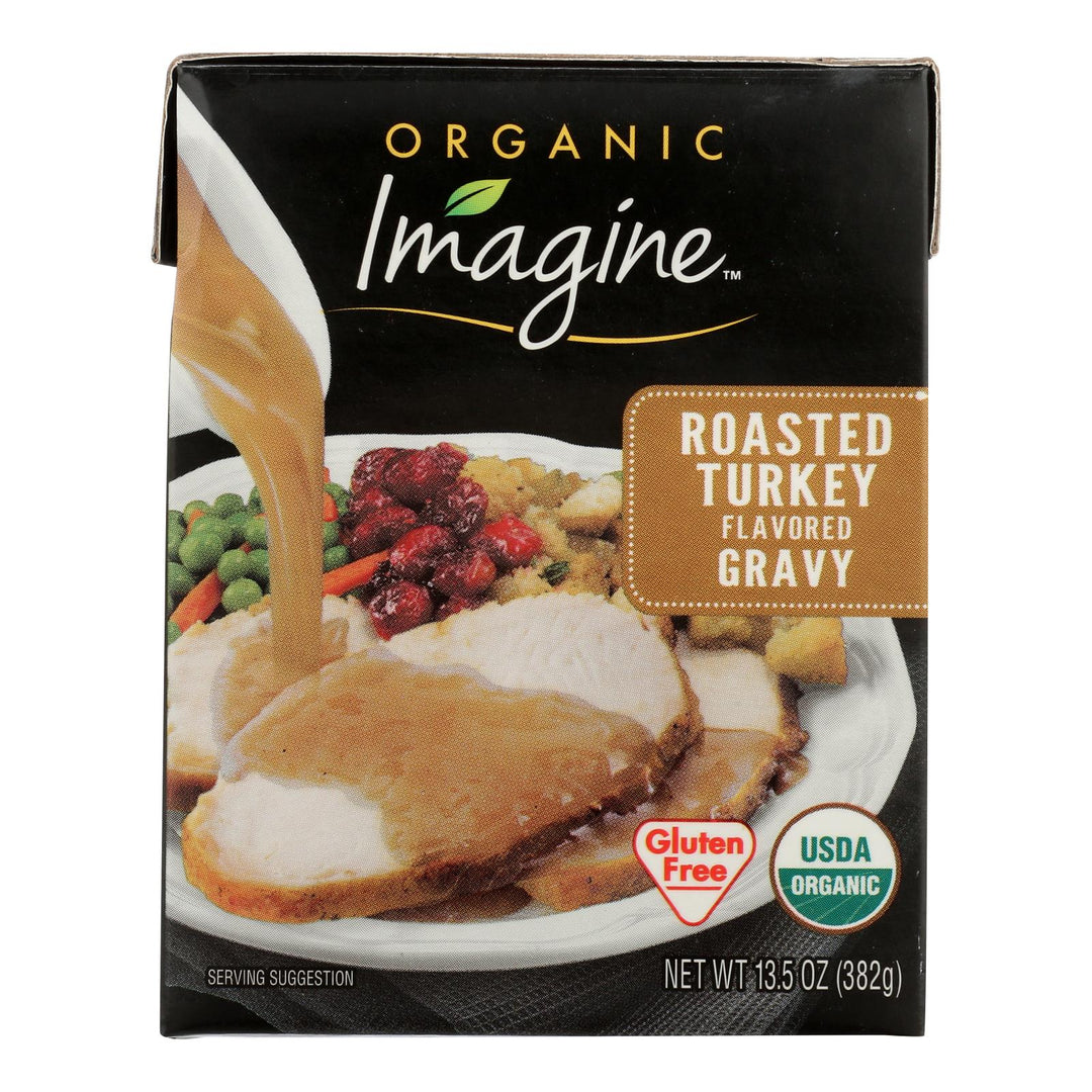 Imagine Foods Organic Roasted Turkey Gravy - Case Of 12 - 13.5 Fz - Maras Green