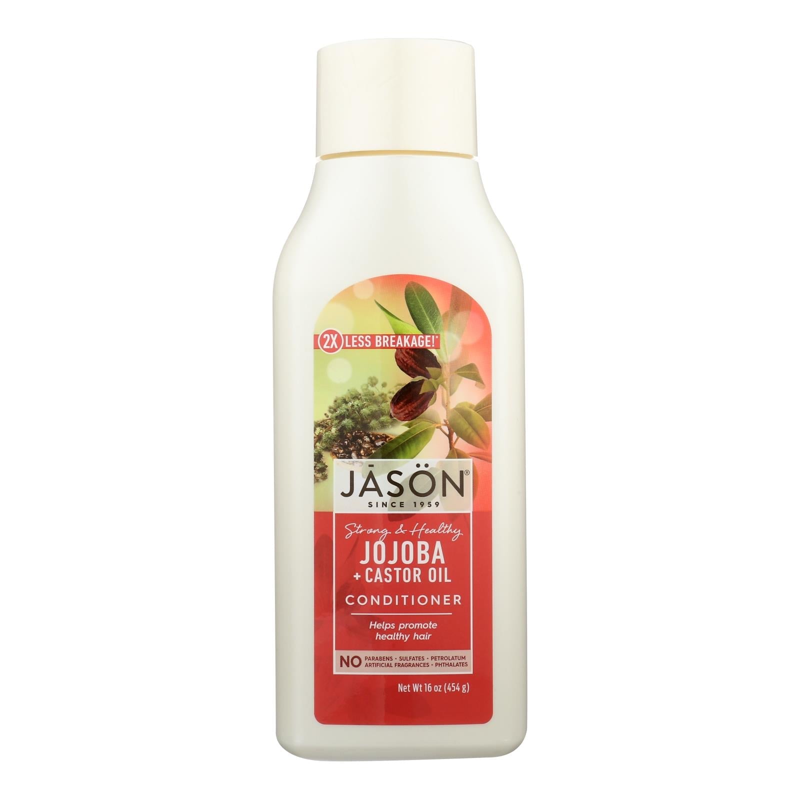 Jason Pure Natural Long And Strong Conditioner Jojoba - 16 Fl Oz - Maras Green