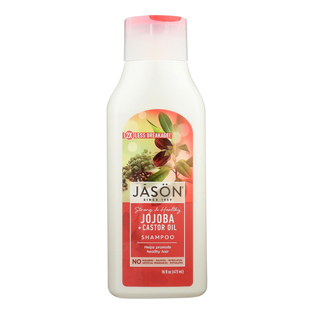 Jason Pure Natural Shampoo Long And Strong Jojoba - 16 Fl Oz - Maras Green