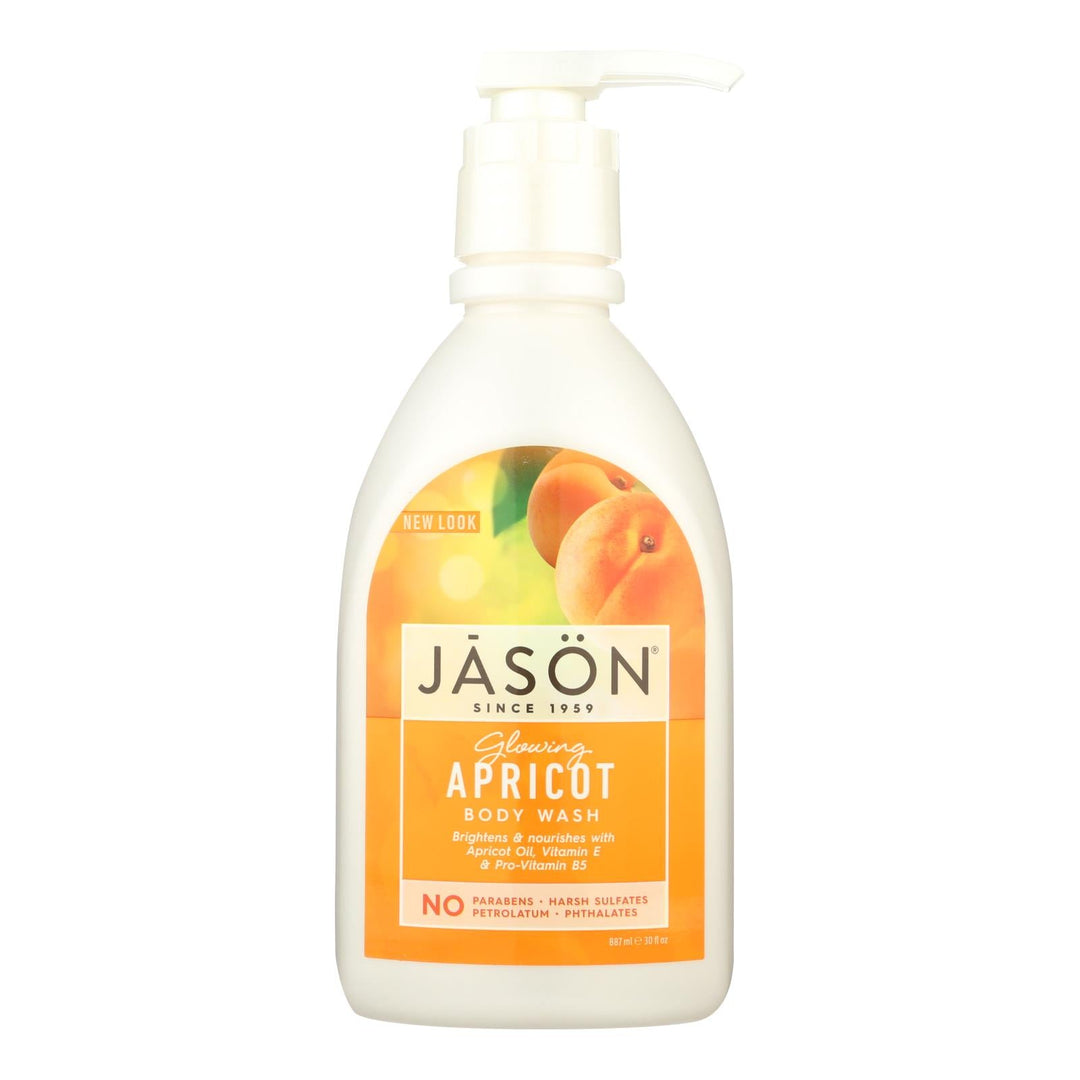 Jason Satin Shower Body Wash Apricot - 30 Fl Oz - Maras Green