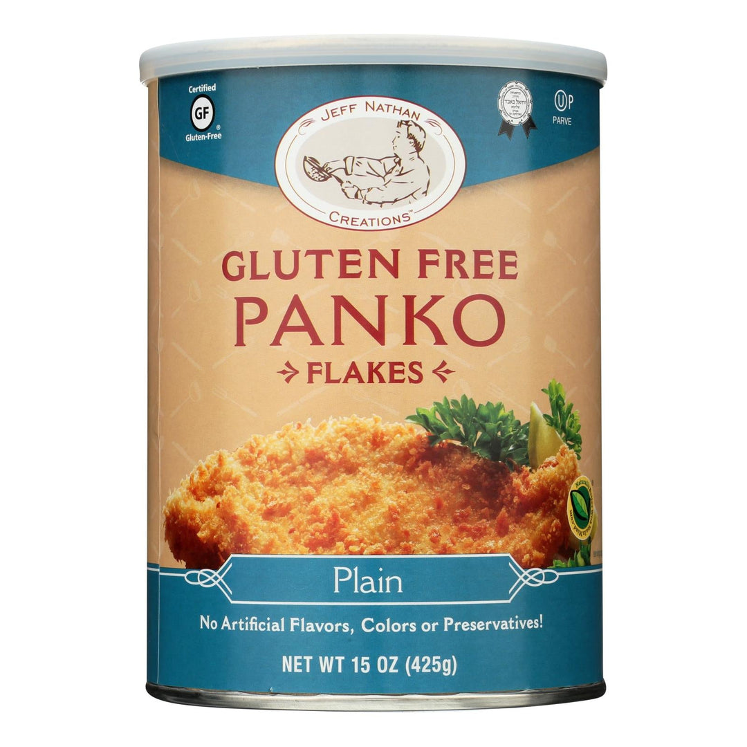 Jeff Nathan Creations Bread Crumbs - Panko Flakes - Plain - Gluten Free - 15 Oz - Case Of 12 - Maras Green