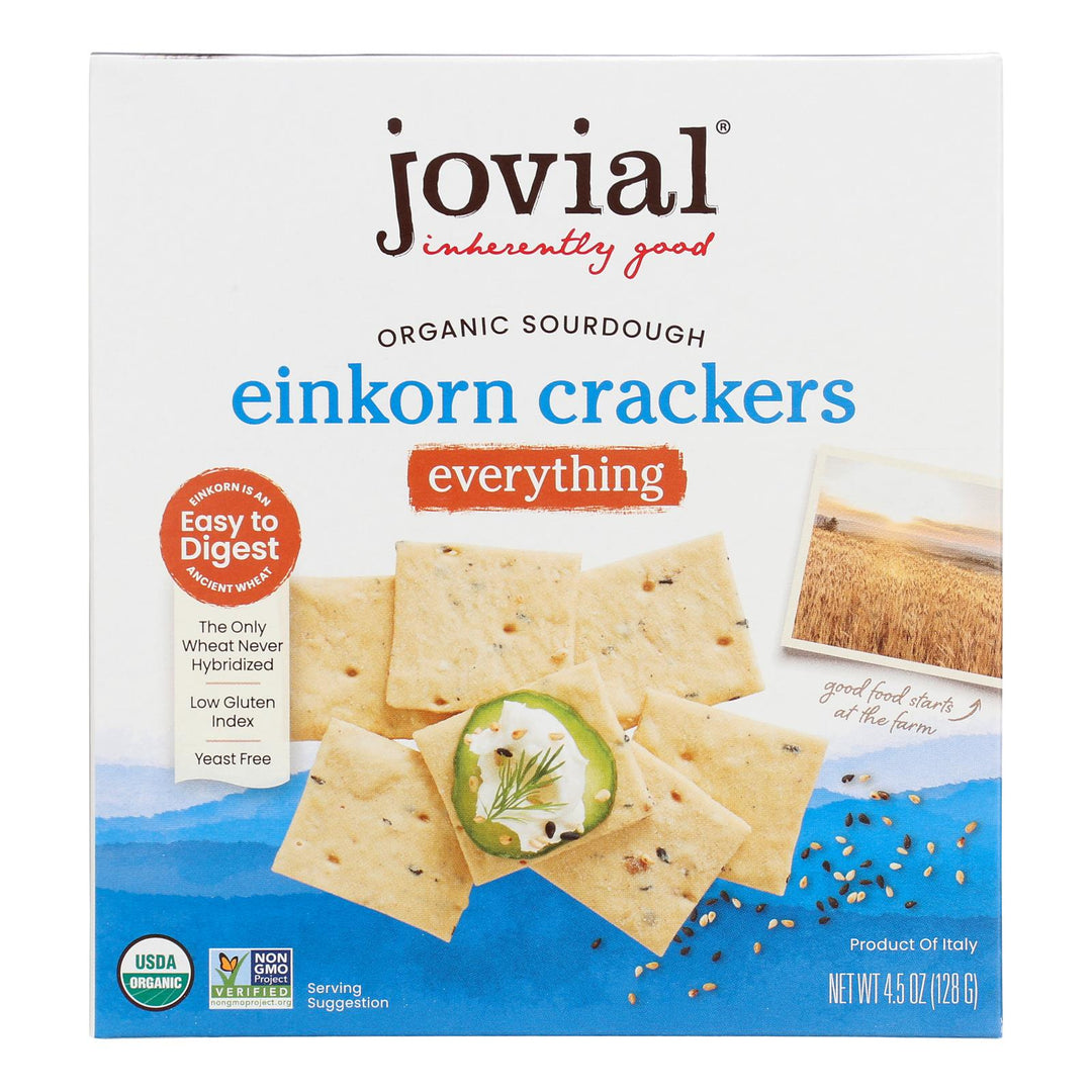 Jovial - Cracker Einkorn Evrythng - Case Of 10 - 4.5 Oz - Maras Green