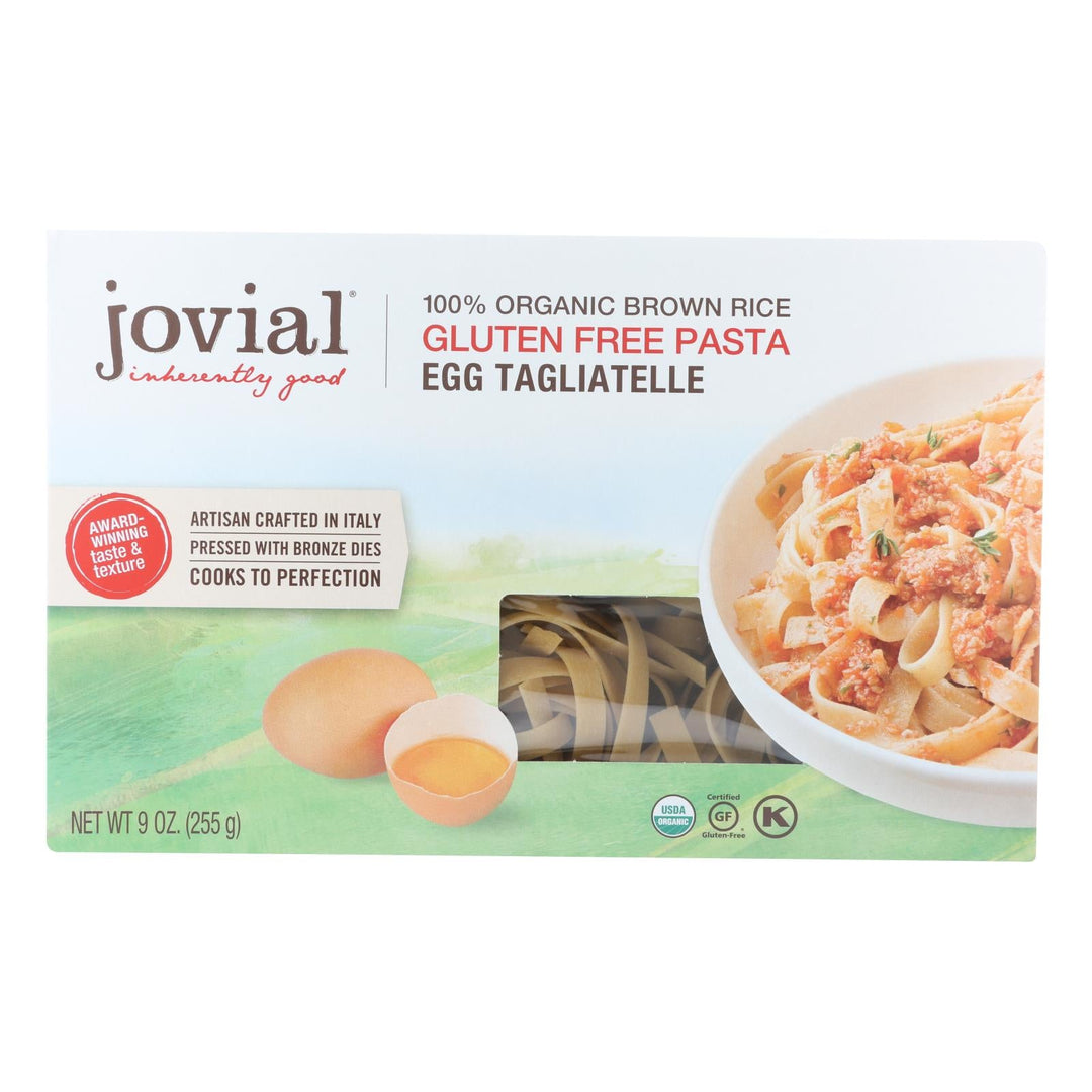 Jovial - Pasta - Organic - Brown Rice - Traditional Egg Tagliatelle - 9 Oz - Case Of 12 - Maras Green