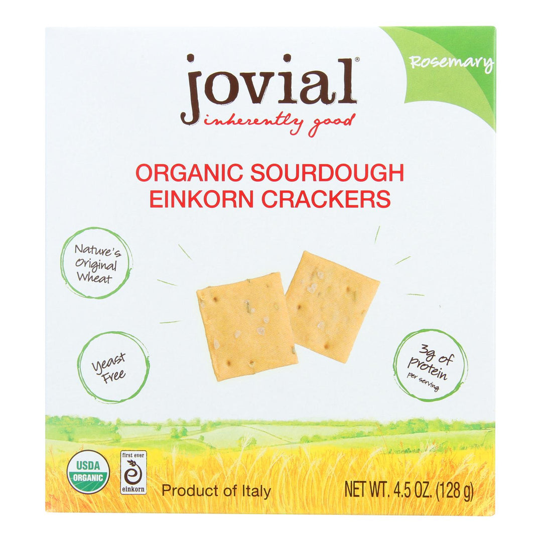 Jovial - Sourdough Einkorn Crackers - Rosemary - Case Of 10 - 4.5 Oz. - Maras Green