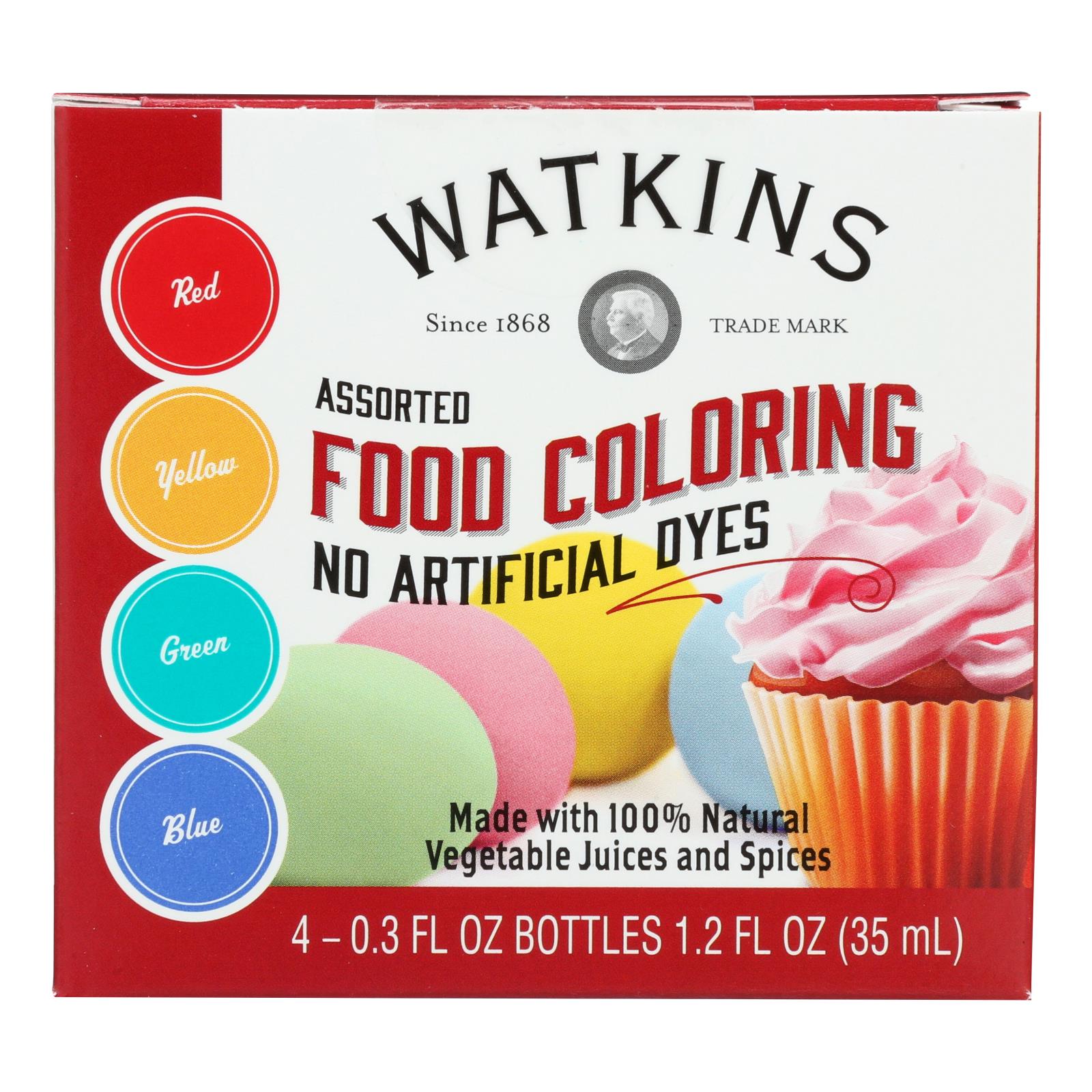 J.r. Waktins Food Coloring - Assorted - Case Of 6 - 4 Count - Maras Green