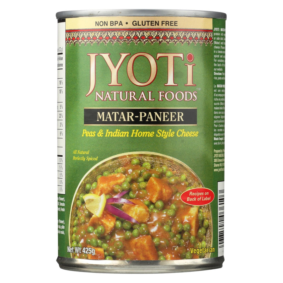 Jyoti Cuisine India Matar Paneer - Case Of 12 - 15 Oz. - Maras Green