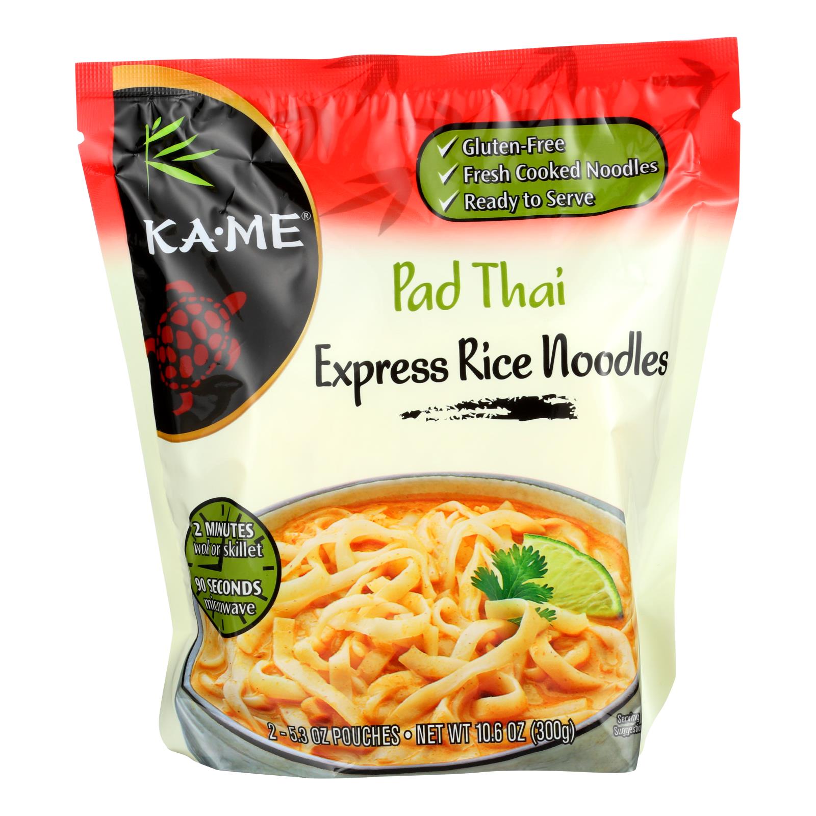 Ka - me Pad Thai Express Rice Noodles - Case Of 6 - 10.6 Oz - Maras Green